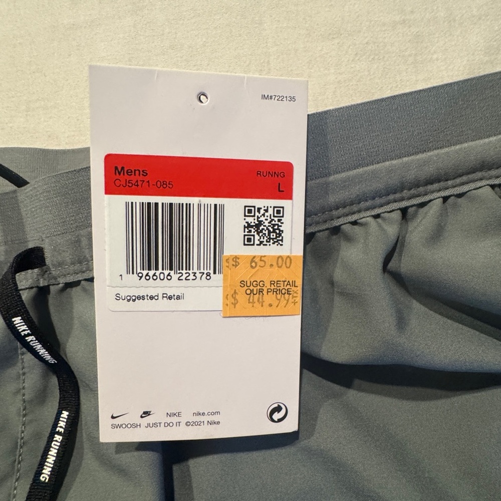 Nike Gray Running Shorts for Men